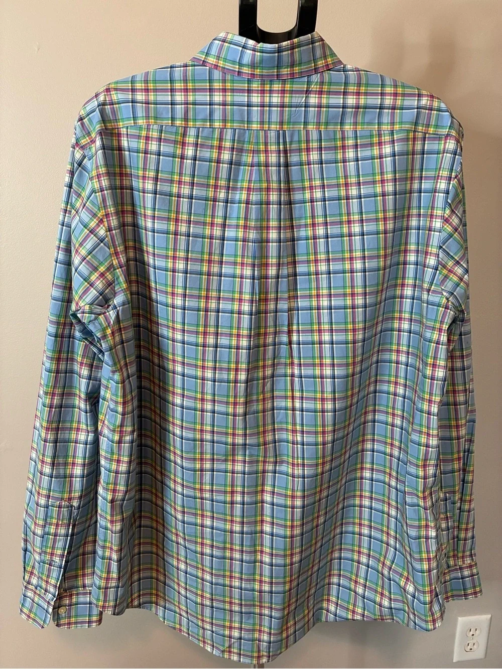Polo Ralph Lauren Shirt Mens XL Blue Multi Plaid Button Down Pony Logo Cotton